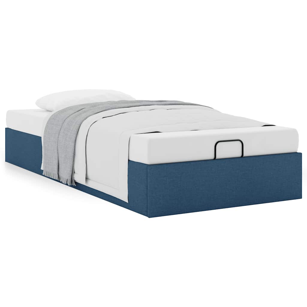 Bedframe zonder matras 100x200 cm stof blauw is nu te koop bij PeponiXL, paradijselijk wonen!