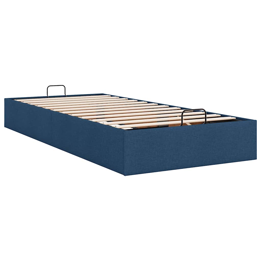Bedframe zonder matras 100x200 cm stof blauw is nu te koop bij PeponiXL, paradijselijk wonen!