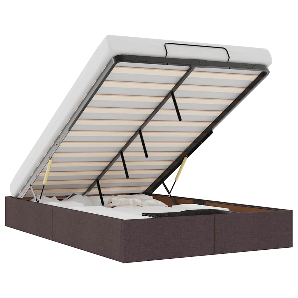 Bedframe zonder matras 120x190 cm stof donkerbruin is nu te koop bij PeponiXL, paradijselijk wonen!