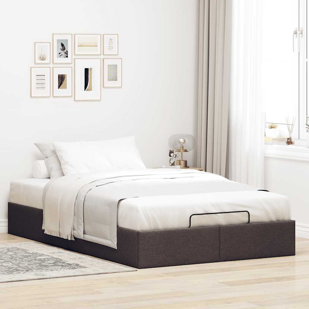 Bedframe zonder matras 120x190 cm stof donkerbruin is nu te koop bij PeponiXL, paradijselijk wonen!