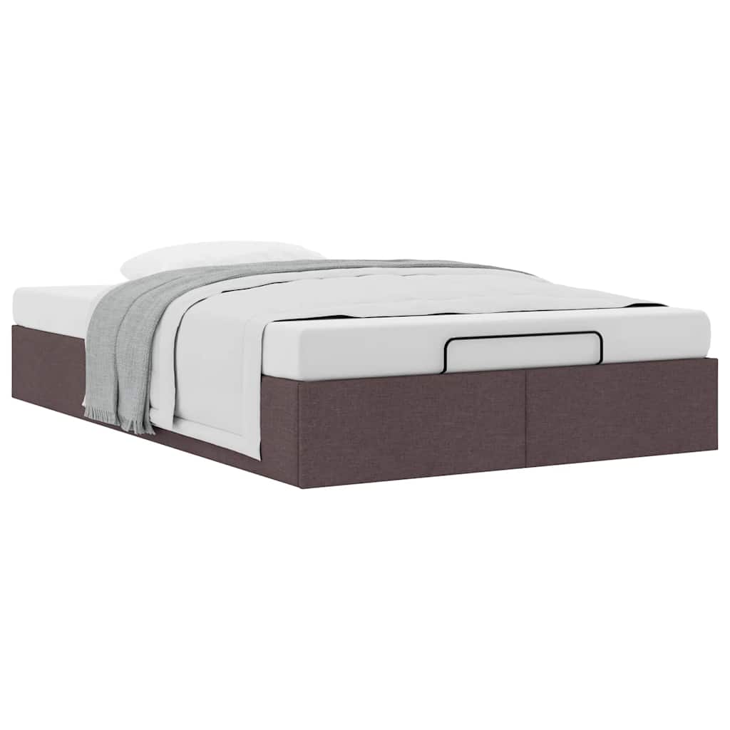 Bedframe zonder matras 120x190 cm stof donkerbruin is nu te koop bij PeponiXL, paradijselijk wonen!