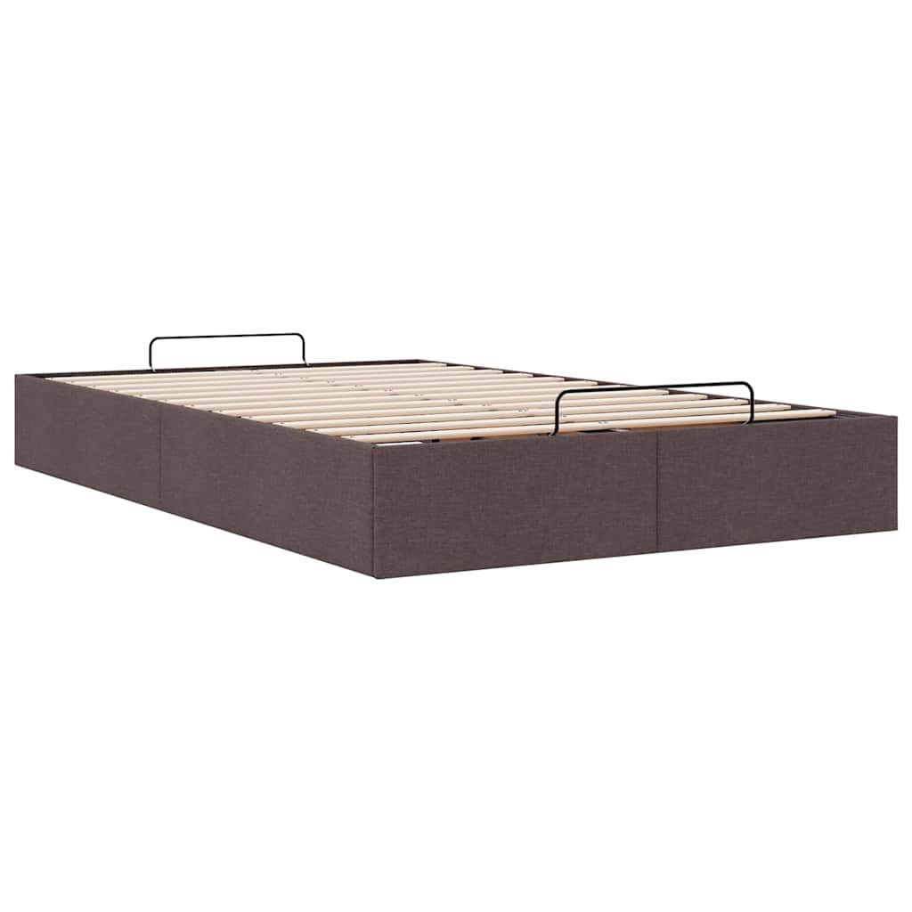 Bedframe zonder matras 120x190 cm stof donkerbruin is nu te koop bij PeponiXL, paradijselijk wonen!