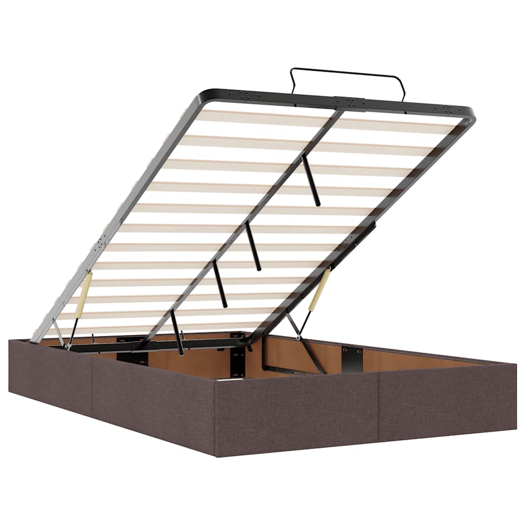 Bedframe zonder matras 120x190 cm stof donkerbruin is nu te koop bij PeponiXL, paradijselijk wonen!