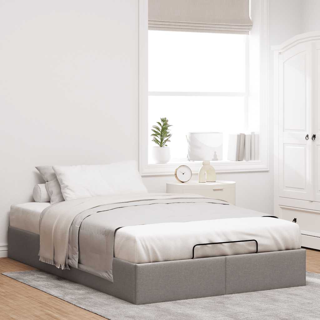 Bedframe zonder matras 120x190 cm stof taupe is nu te koop bij PeponiXL, paradijselijk wonen!