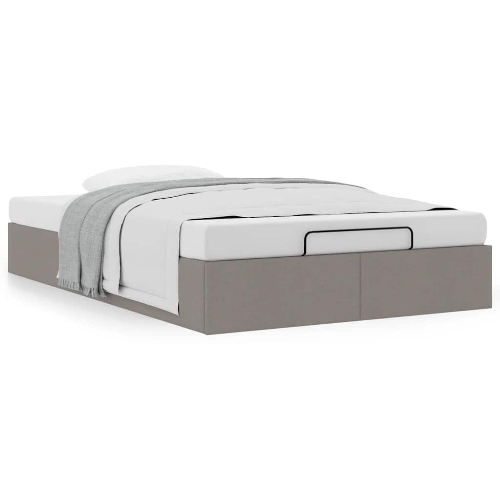 Bedframe zonder matras 120x190 cm stof taupe is nu te koop bij PeponiXL, paradijselijk wonen!