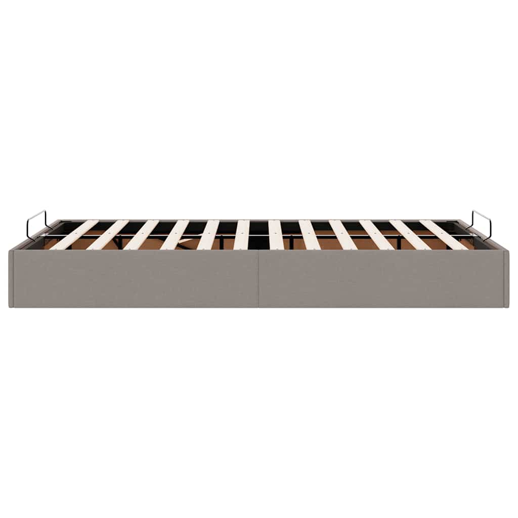 Bedframe zonder matras 120x190 cm stof taupe is nu te koop bij PeponiXL, paradijselijk wonen!