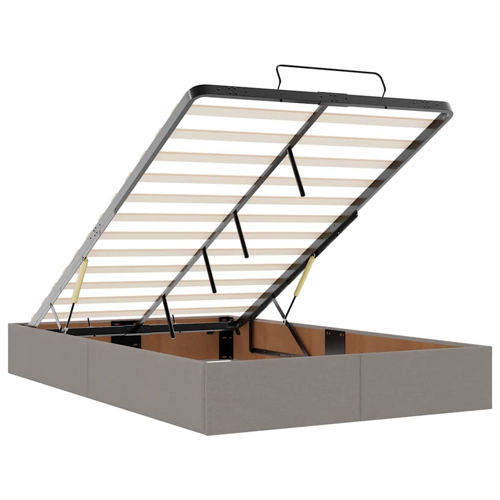 Bedframe zonder matras 120x190 cm stof taupe is nu te koop bij PeponiXL, paradijselijk wonen!