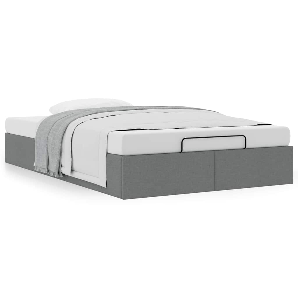 Bedframe zonder matras 120x200 cm stof donkergrijs is nu te koop bij PeponiXL, paradijselijk wonen!