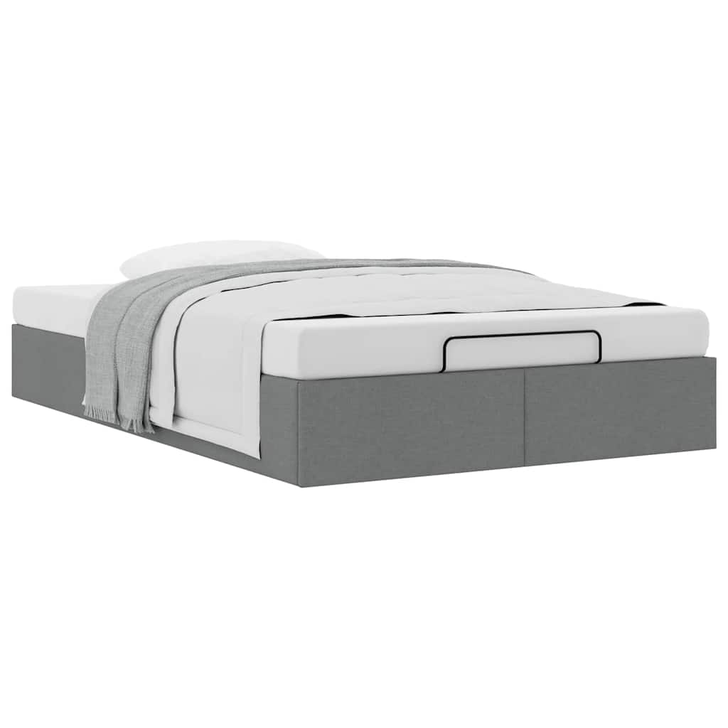 Bedframe zonder matras 120x200 cm stof donkergrijs is nu te koop bij PeponiXL, paradijselijk wonen!
