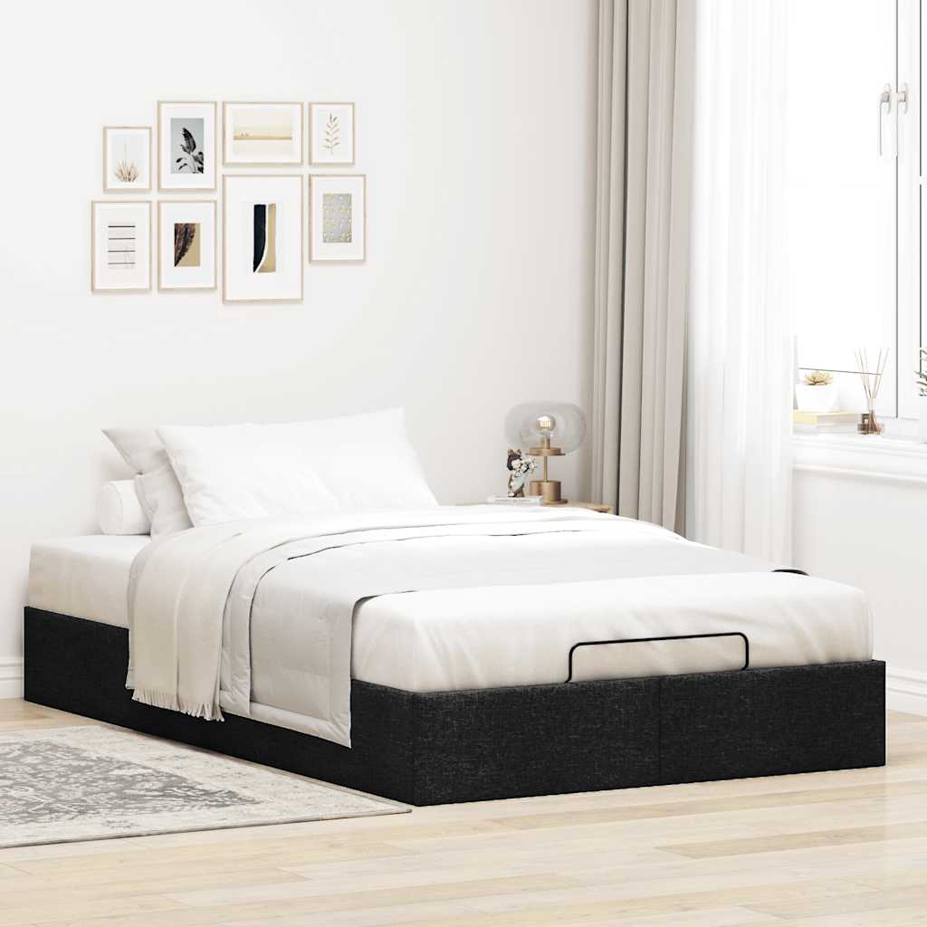 Bedframe zonder matras 120x200 cm stof zwart is nu te koop bij PeponiXL, paradijselijk wonen!