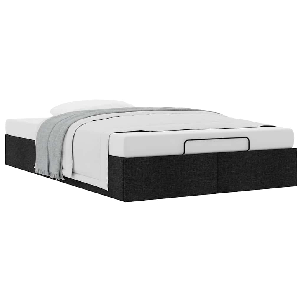 Bedframe zonder matras 120x200 cm stof zwart is nu te koop bij PeponiXL, paradijselijk wonen!