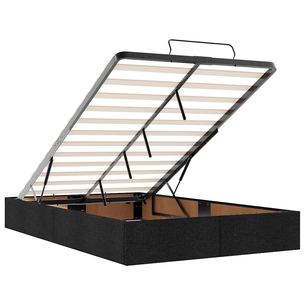 Bedframe zonder matras 120x200 cm stof zwart is nu te koop bij PeponiXL, paradijselijk wonen!