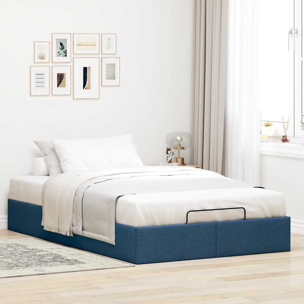 Bedframe zonder matras 120x200 cm stof blauw is nu te koop bij PeponiXL, paradijselijk wonen!