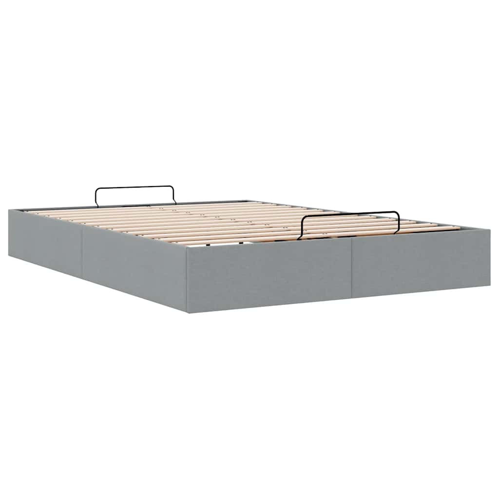 Bedframe zonder matras 140x190 cm stof lichtgrijs is nu te koop bij PeponiXL, paradijselijk wonen!
