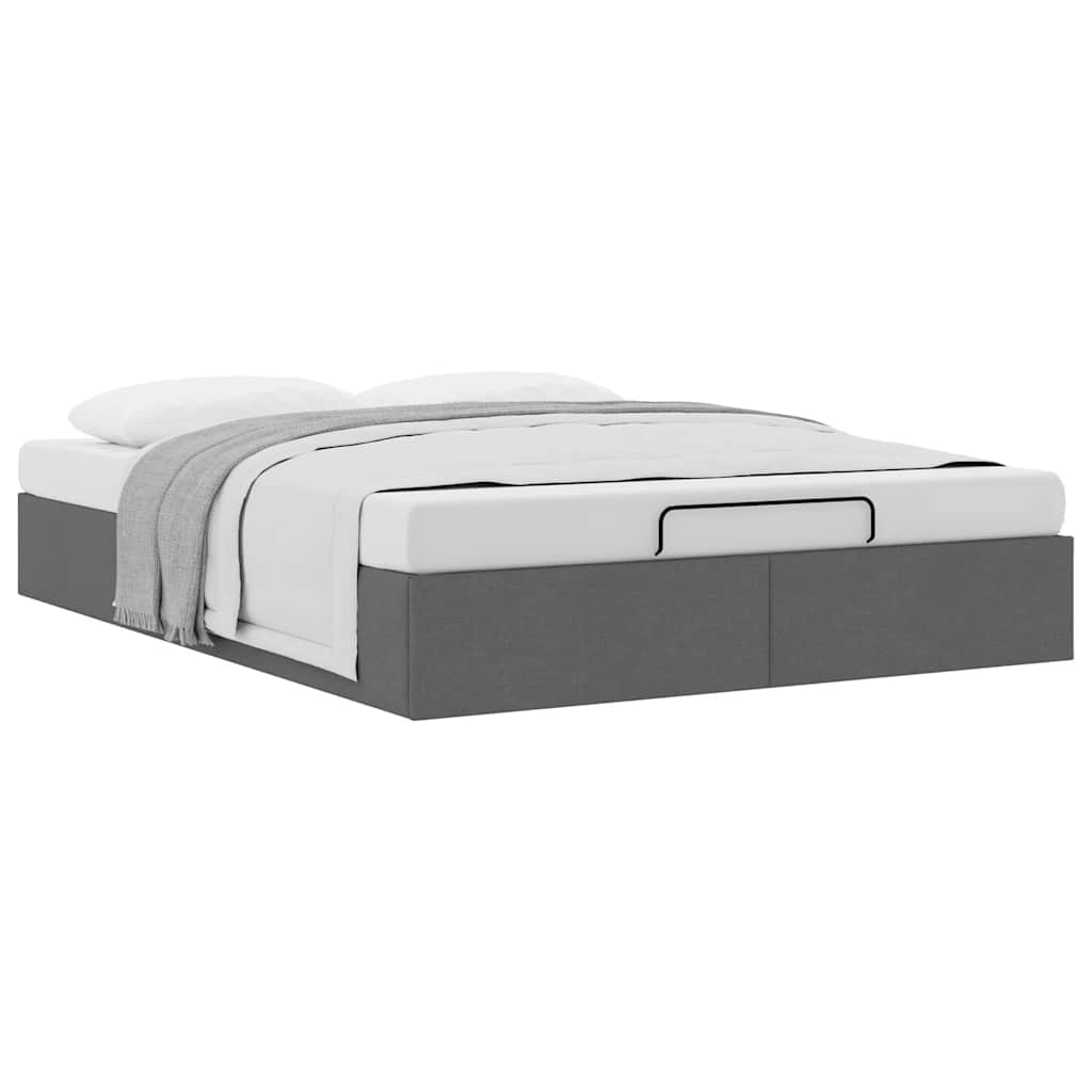 Bedframe zonder matras 140x190 cm stof donkergrijs is nu te koop bij PeponiXL, paradijselijk wonen!