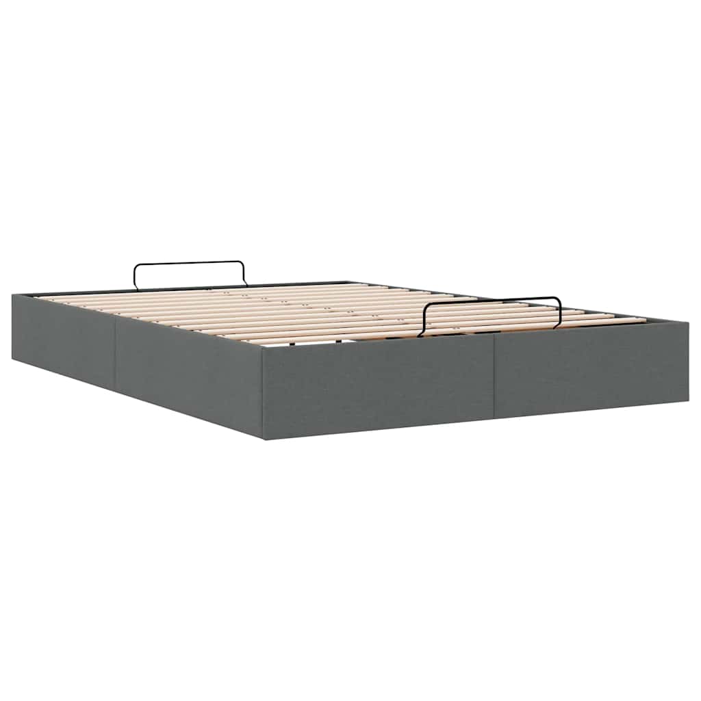 Bedframe zonder matras 140x190 cm stof donkergrijs is nu te koop bij PeponiXL, paradijselijk wonen!