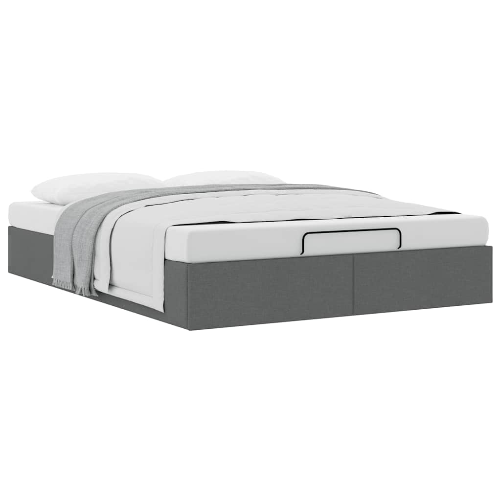 Bedframe zonder matras 140x190 cm stof donkergrijs is nu te koop bij PeponiXL, paradijselijk wonen!