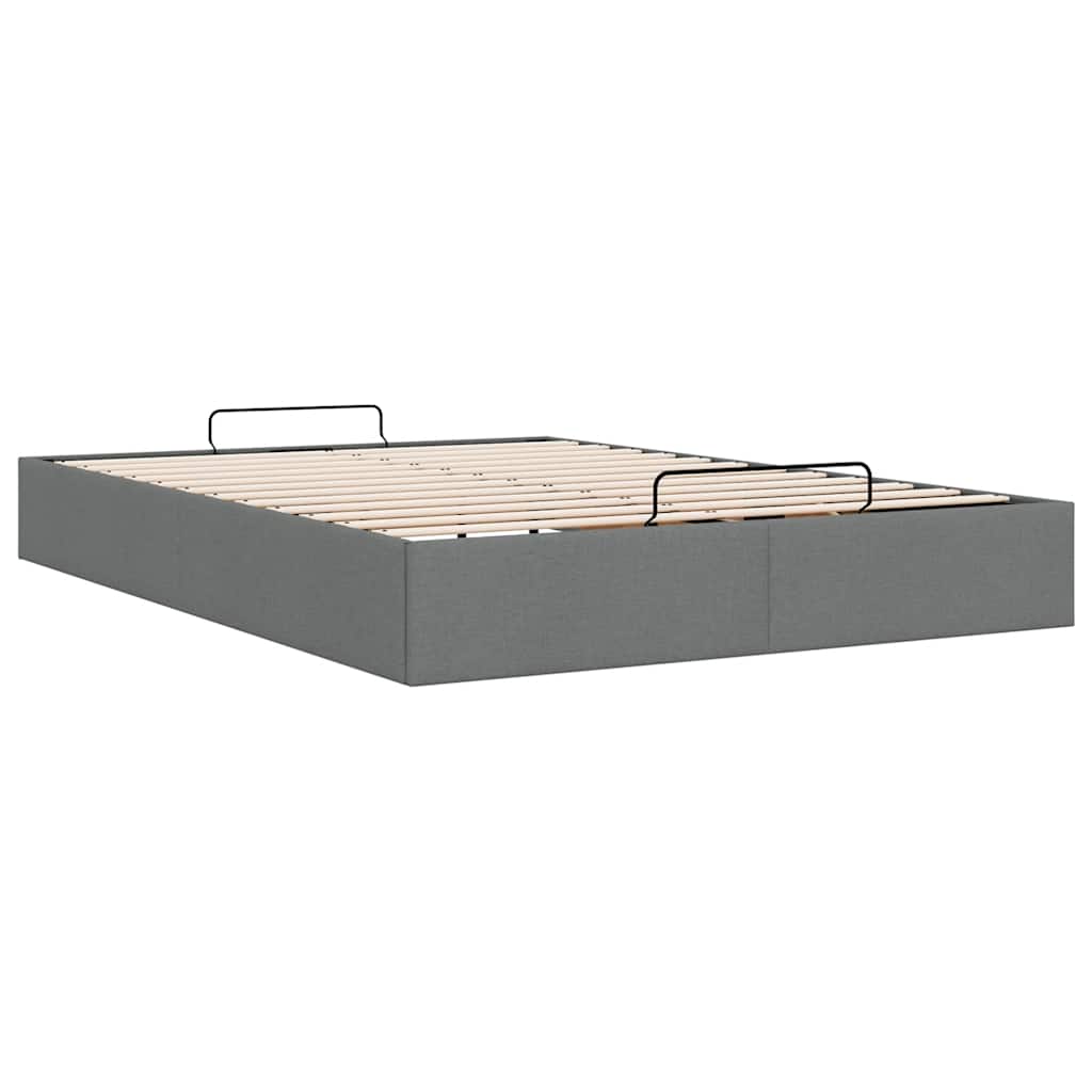 Bedframe zonder matras 140x190 cm stof donkergrijs is nu te koop bij PeponiXL, paradijselijk wonen!
