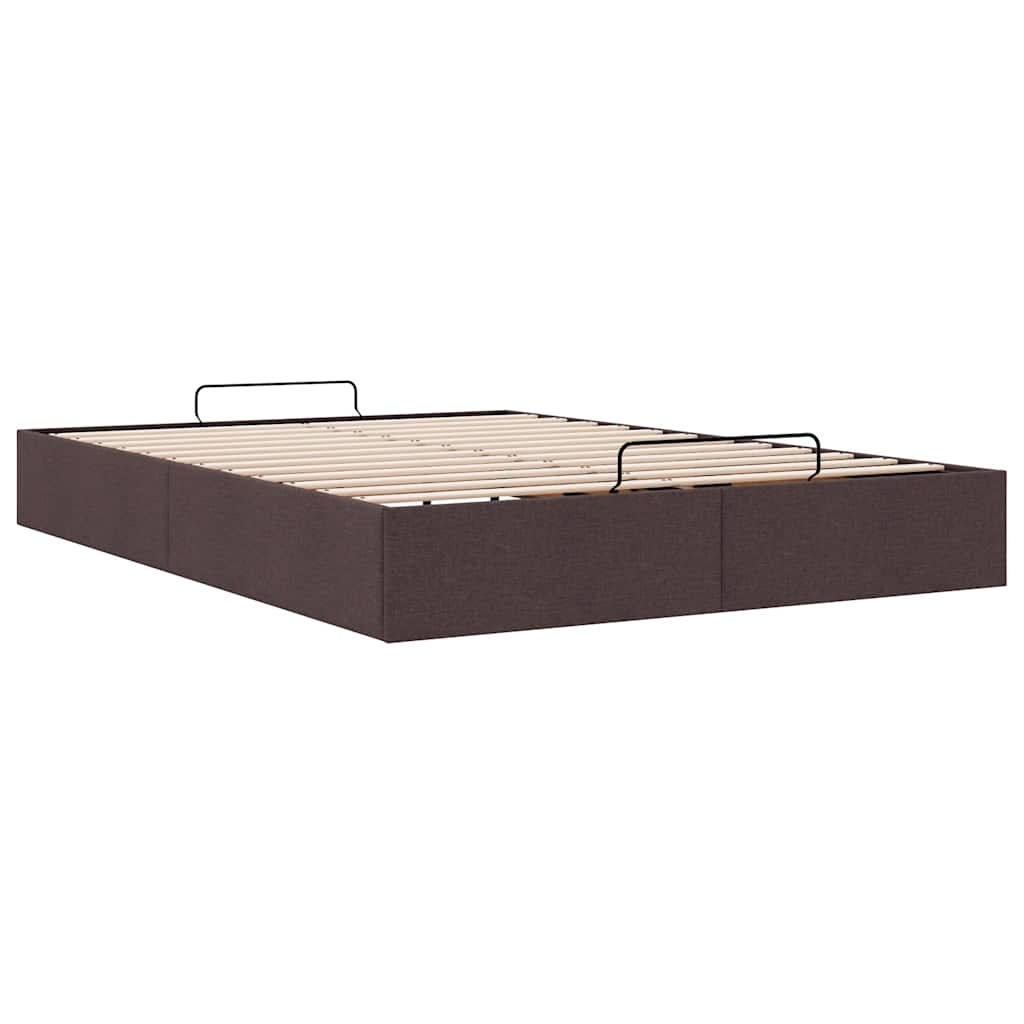 Bedframe zonder matras 140x190 cm stof donkerbruin is nu te koop bij PeponiXL, paradijselijk wonen!