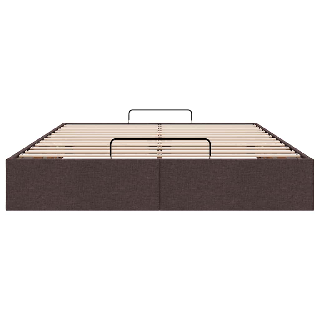 Bedframe zonder matras 140x190 cm stof donkerbruin is nu te koop bij PeponiXL, paradijselijk wonen!