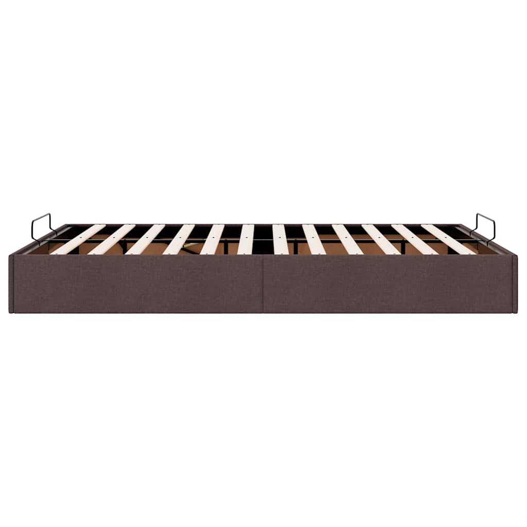 Bedframe zonder matras 140x190 cm stof donkerbruin is nu te koop bij PeponiXL, paradijselijk wonen!