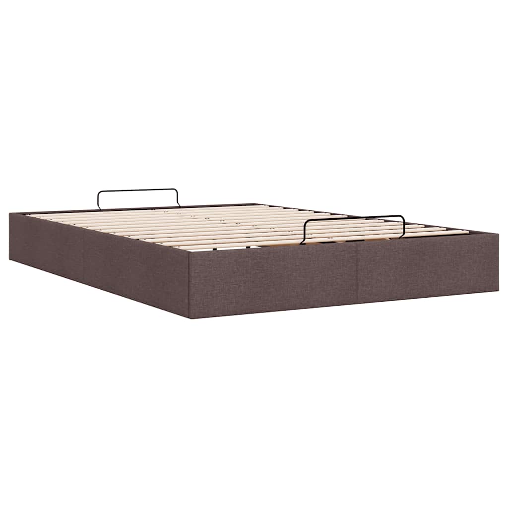 Bedframe zonder matras 140x190 cm stof donkerbruin is nu te koop bij PeponiXL, paradijselijk wonen!