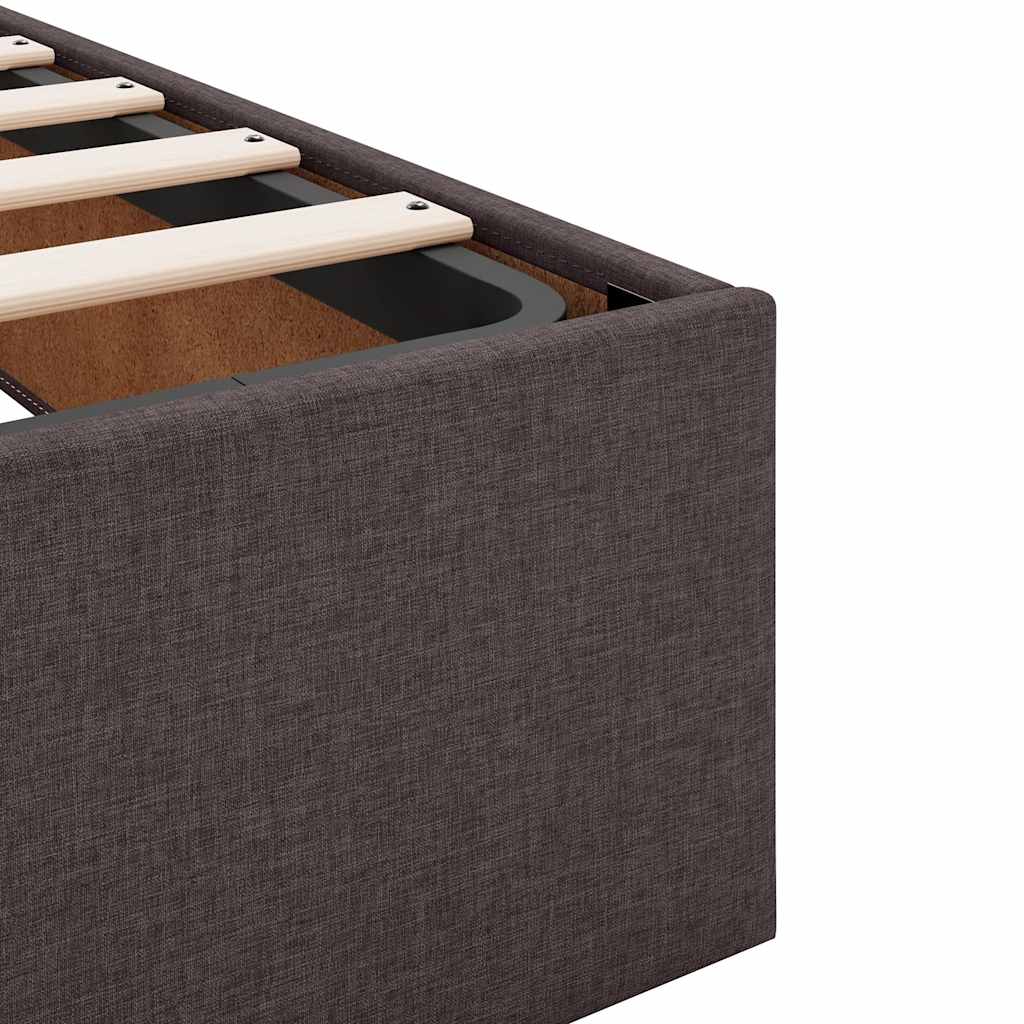 Bedframe zonder matras 140x190 cm stof donkerbruin is nu te koop bij PeponiXL, paradijselijk wonen!