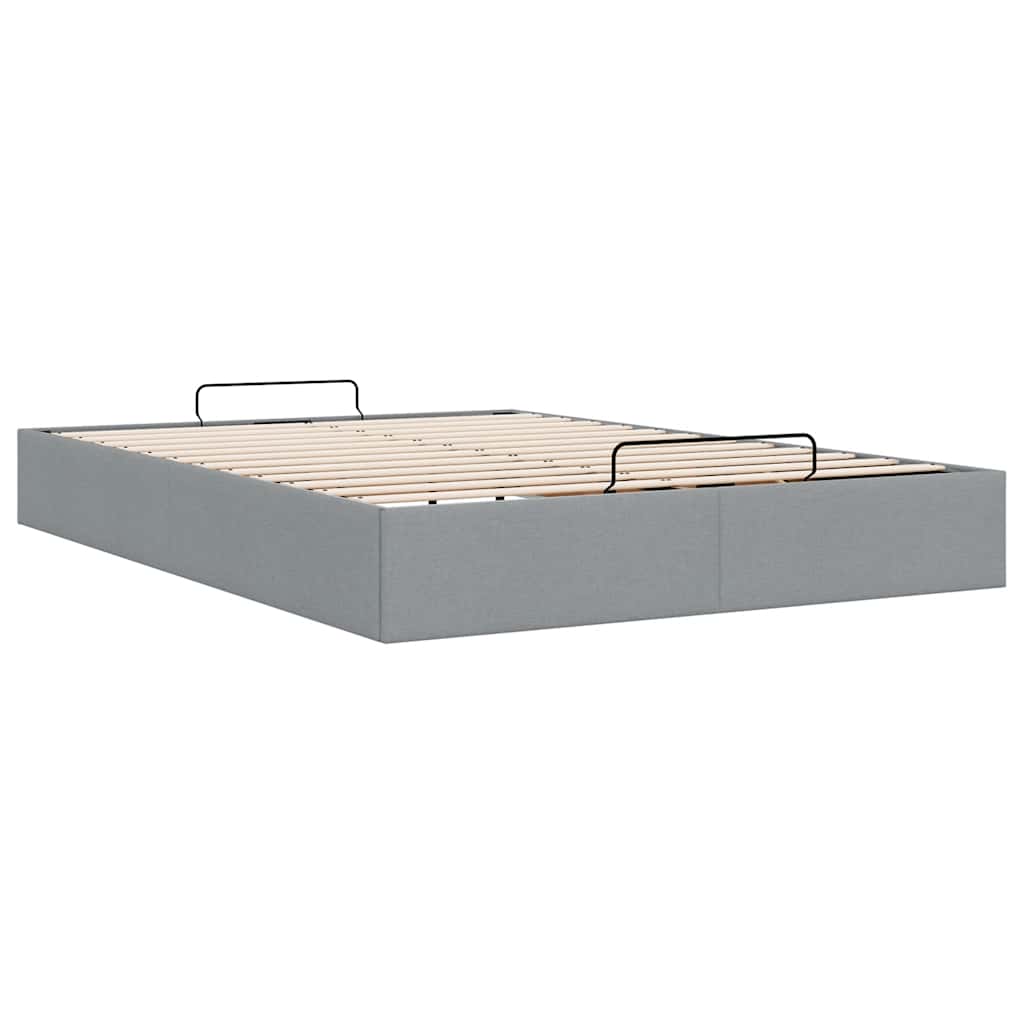 Bedframe zonder matras 140x200 cm stof lichtgrijs is nu te koop bij PeponiXL, paradijselijk wonen!