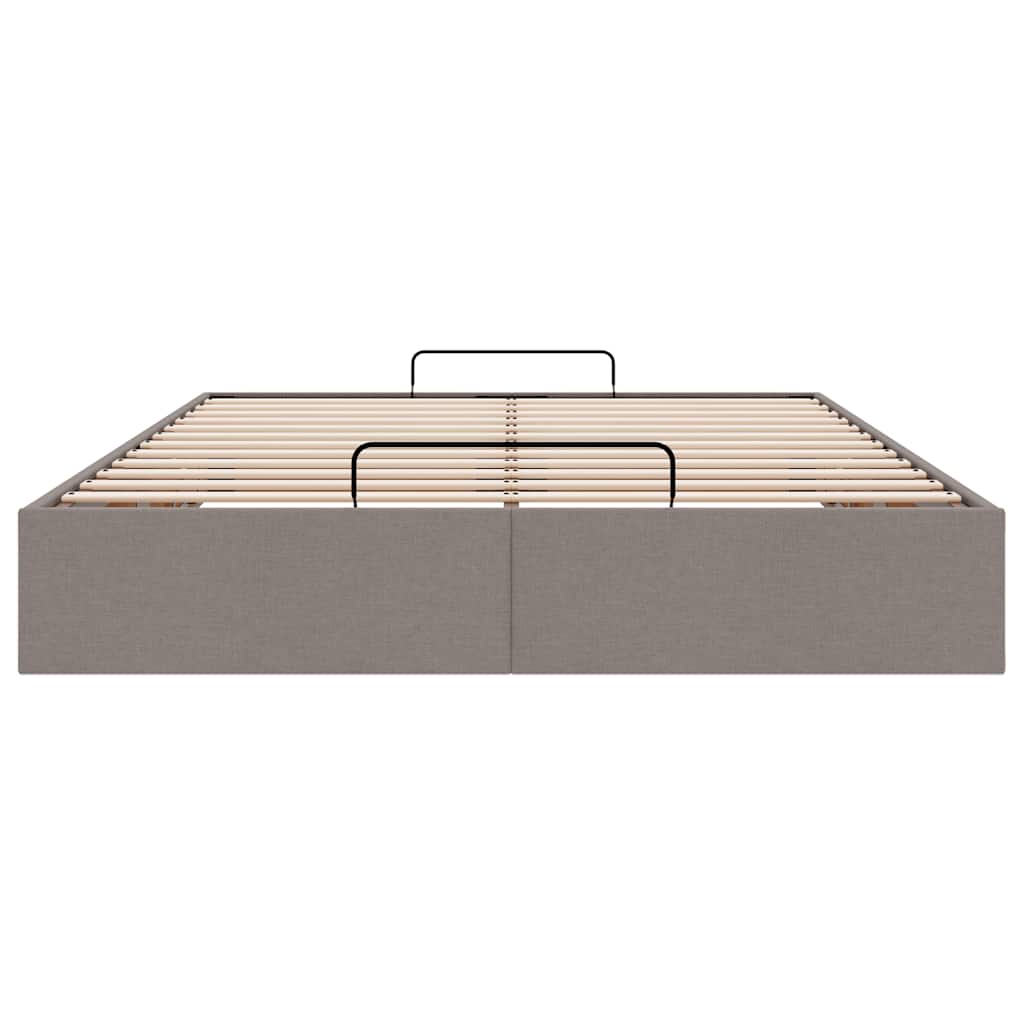 Bedframe zonder matras 140x200 cm stof taupe is nu te koop bij PeponiXL, paradijselijk wonen!