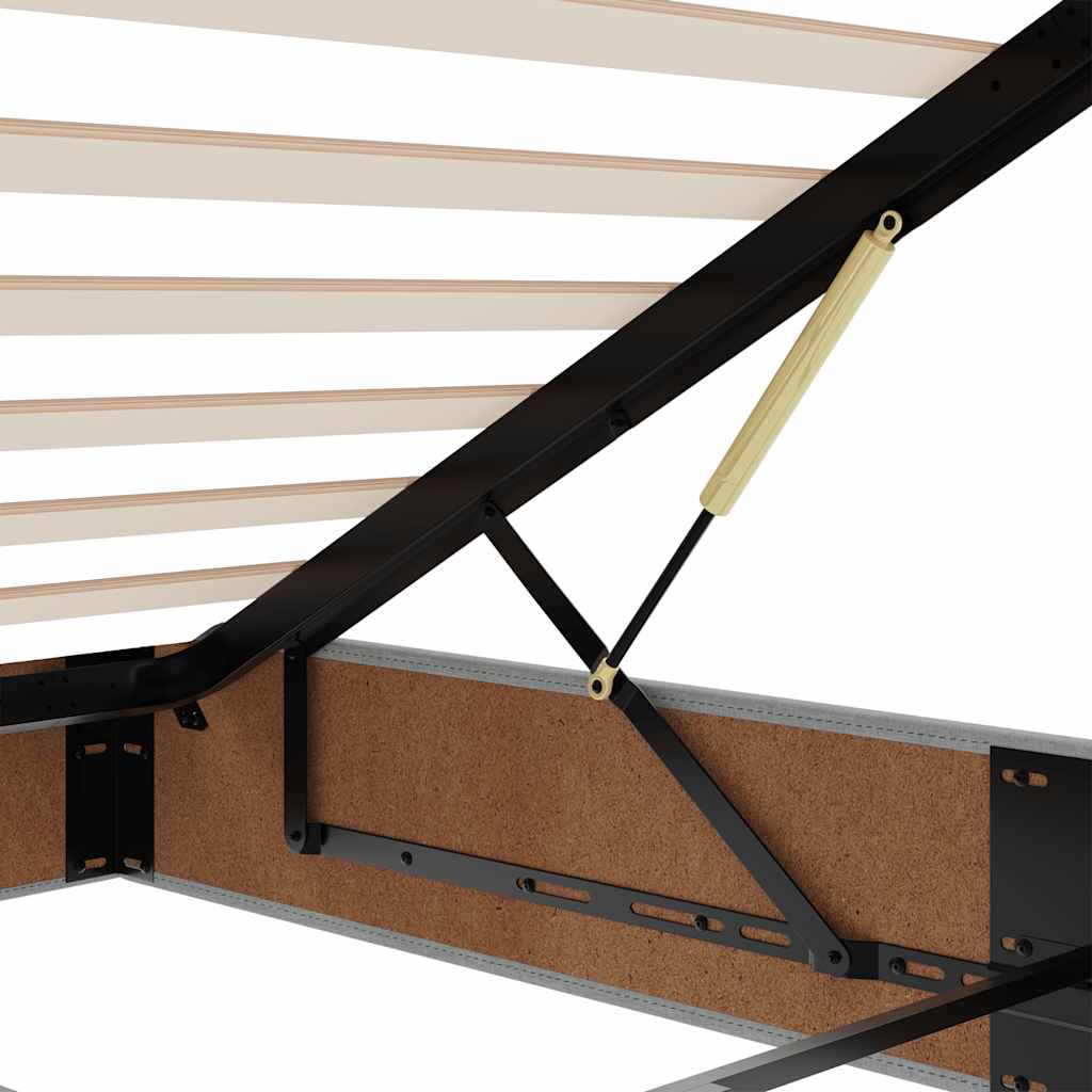 Bedframe zonder matras 140x200 cm stof taupe is nu te koop bij PeponiXL, paradijselijk wonen!