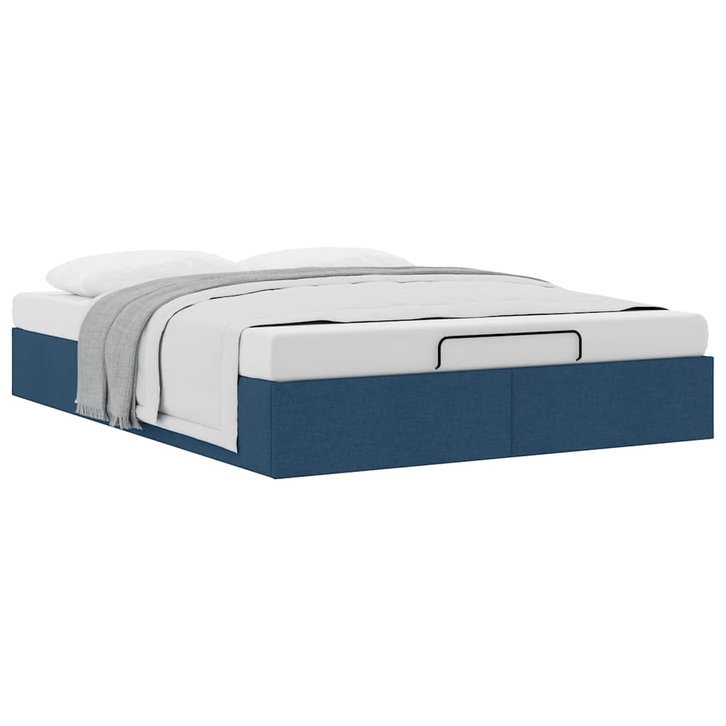 Bedframe zonder matras 140x200 cm stof blauw is nu te koop bij PeponiXL, paradijselijk wonen!