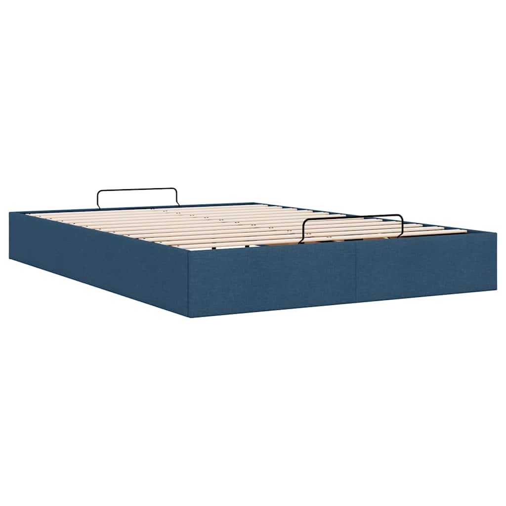 Bedframe zonder matras 140x200 cm stof blauw is nu te koop bij PeponiXL, paradijselijk wonen!