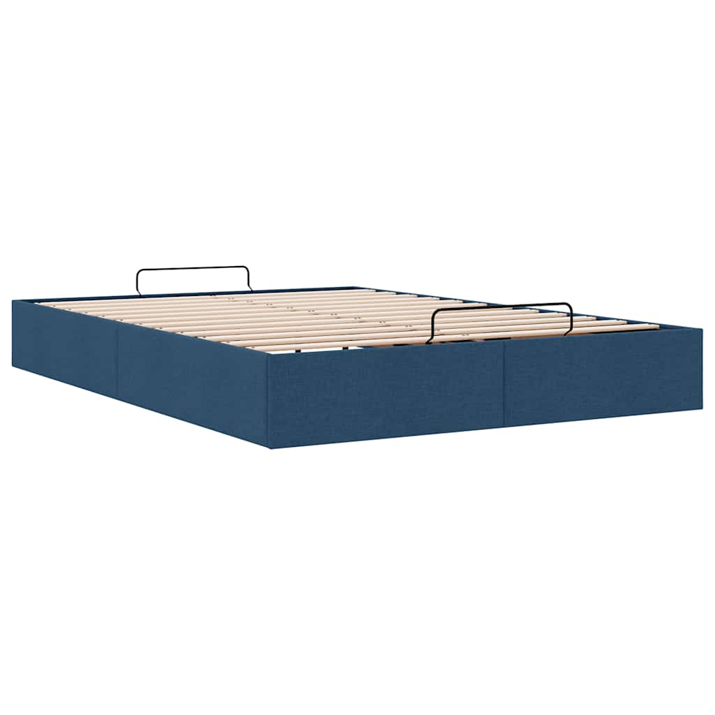 Bedframe zonder matras 140x200 cm stof blauw is nu te koop bij PeponiXL, paradijselijk wonen!