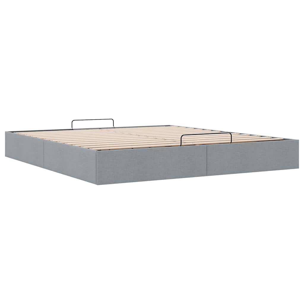 Bedframe zonder matras 160x200 cm stof lichtgrijs is nu te koop bij PeponiXL, paradijselijk wonen!