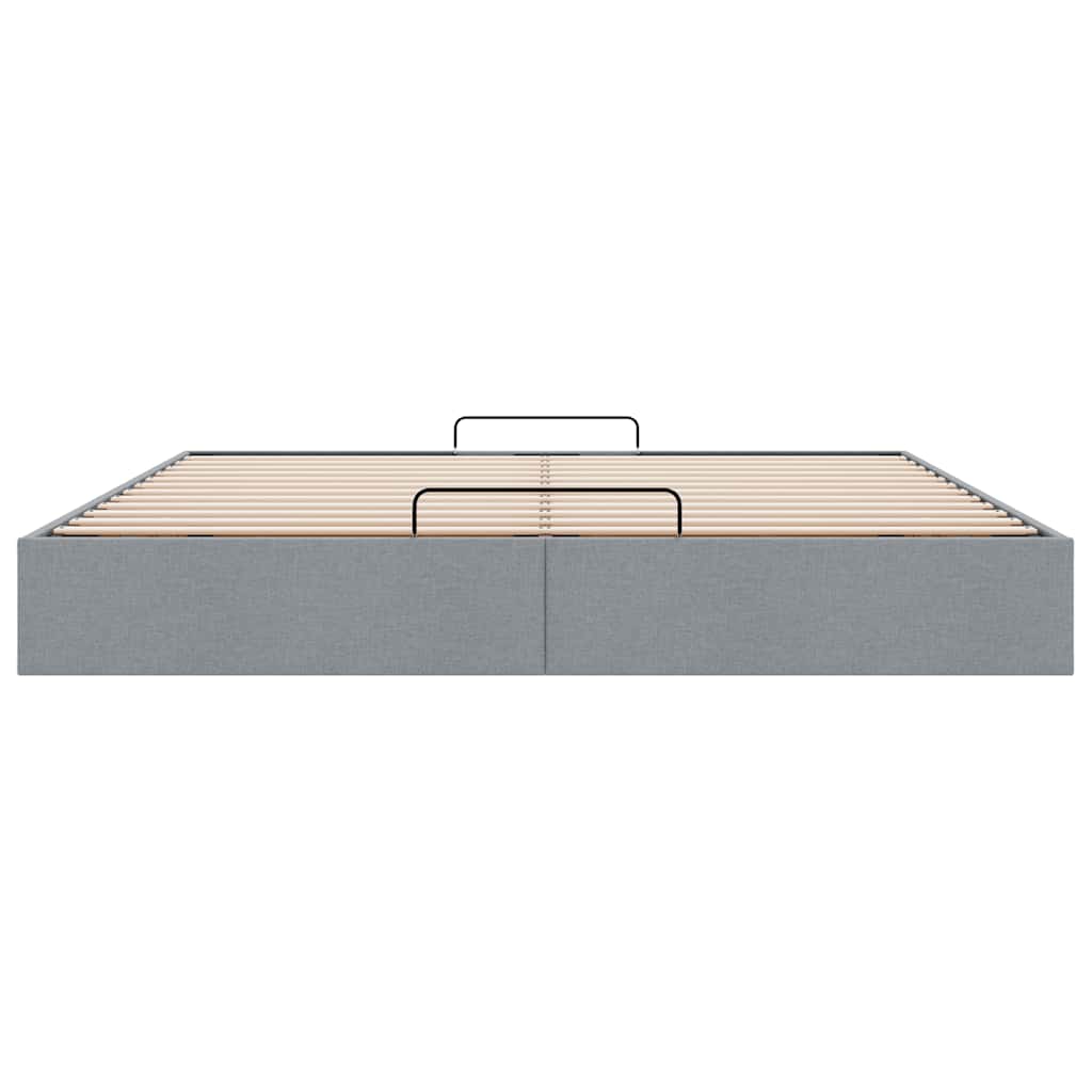 Bedframe zonder matras 160x200 cm stof lichtgrijs is nu te koop bij PeponiXL, paradijselijk wonen!