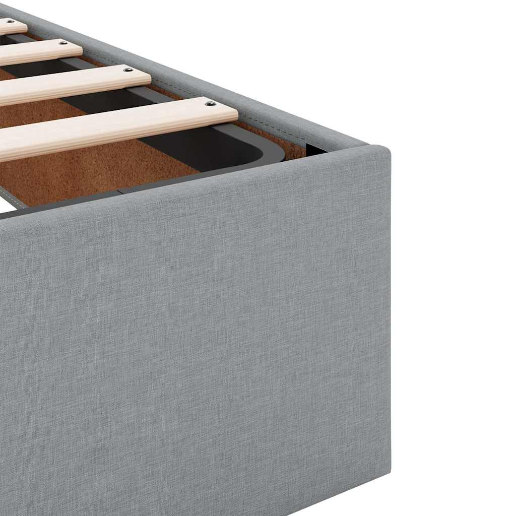 Bedframe zonder matras 160x200 cm stof lichtgrijs is nu te koop bij PeponiXL, paradijselijk wonen!