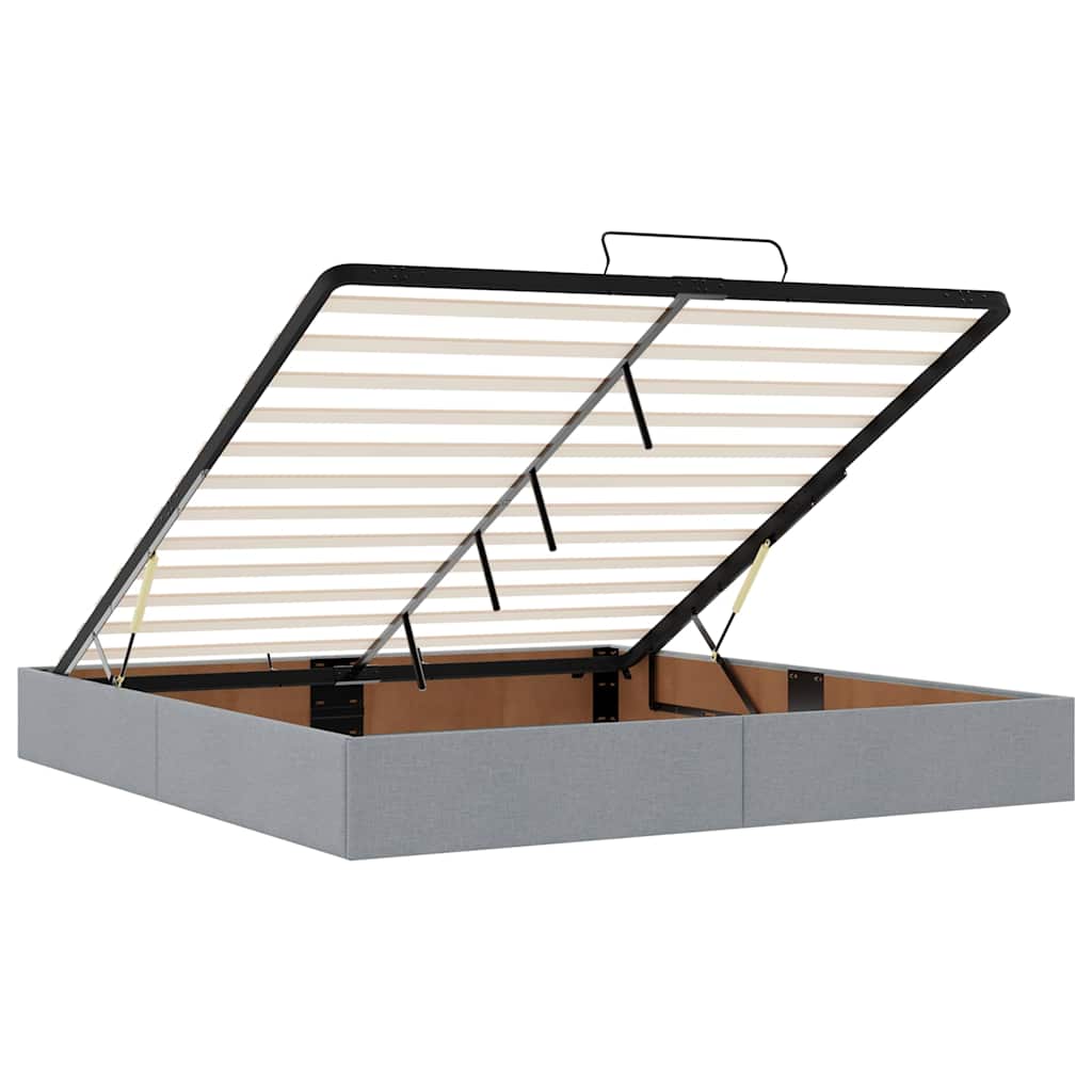 Bedframe zonder matras 160x200 cm stof lichtgrijs is nu te koop bij PeponiXL, paradijselijk wonen!