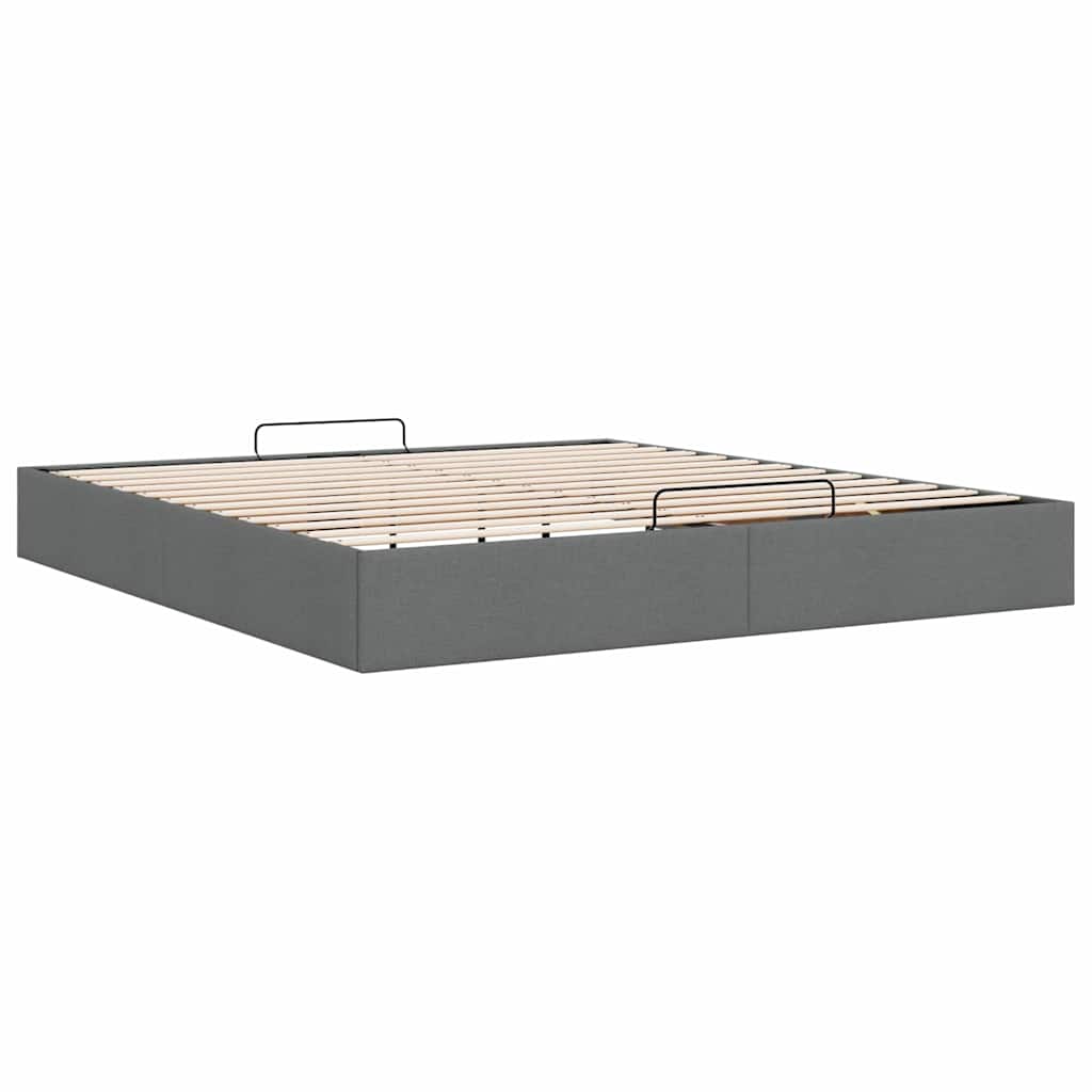 Bedframe zonder matras 160x200 cm stof donkergrijs is nu te koop bij PeponiXL, paradijselijk wonen!