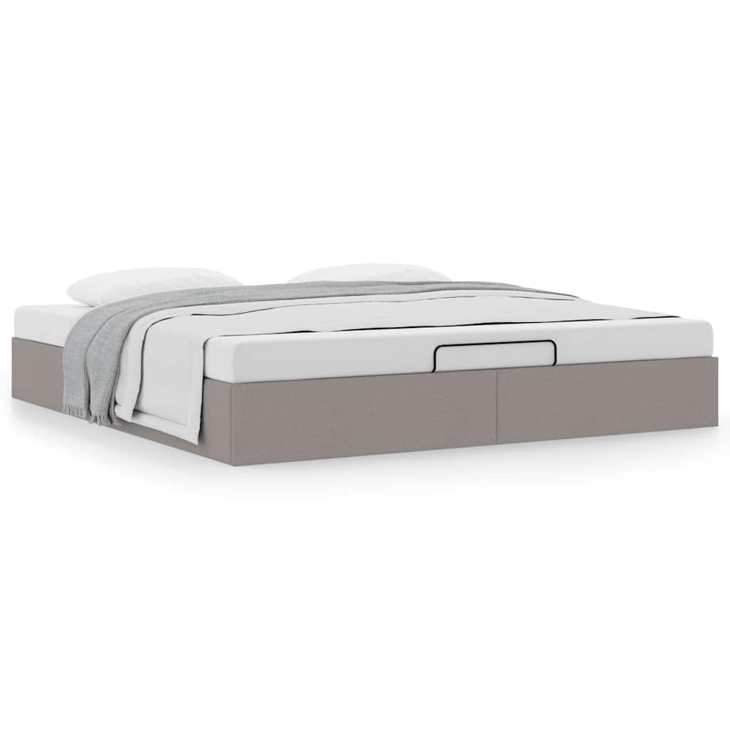 Bedframe zonder matras 160x200 cm stof taupe is nu te koop bij PeponiXL, paradijselijk wonen!