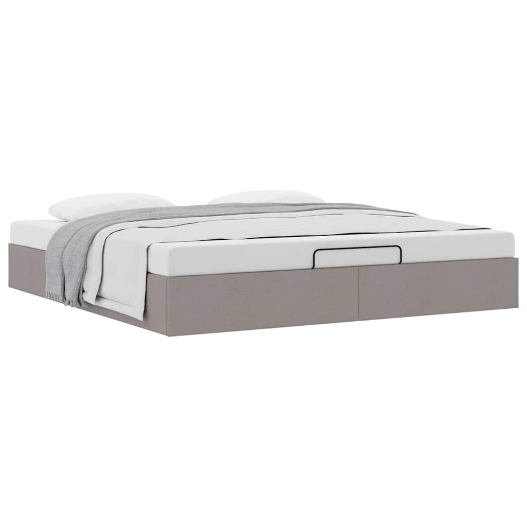 Bedframe zonder matras 160x200 cm stof taupe is nu te koop bij PeponiXL, paradijselijk wonen!