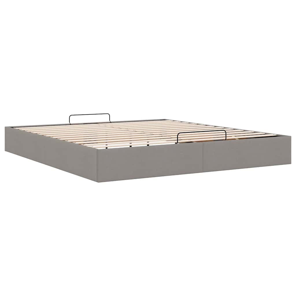 Bedframe zonder matras 160x200 cm stof taupe is nu te koop bij PeponiXL, paradijselijk wonen!
