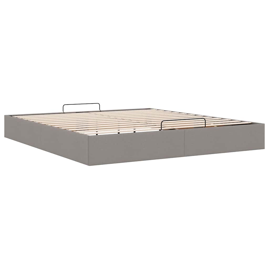Bedframe zonder matras 160x200 cm stof taupe is nu te koop bij PeponiXL, paradijselijk wonen!