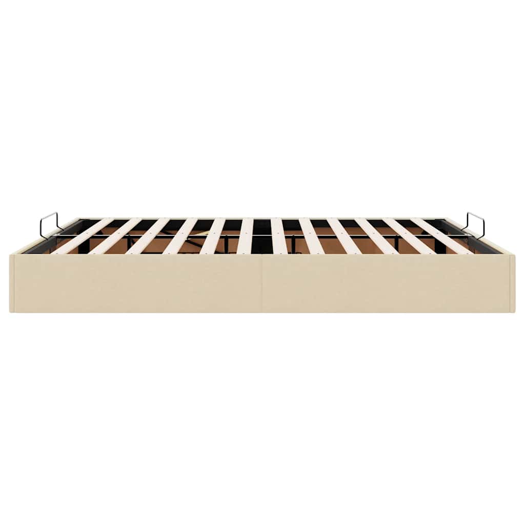 Bedframe zonder matras 160x200 cm stof crèmekleurig is nu te koop bij PeponiXL, paradijselijk wonen!