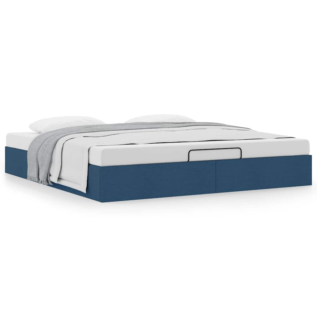 Bedframe zonder matras 160x200 cm stof blauw is nu te koop bij PeponiXL, paradijselijk wonen!