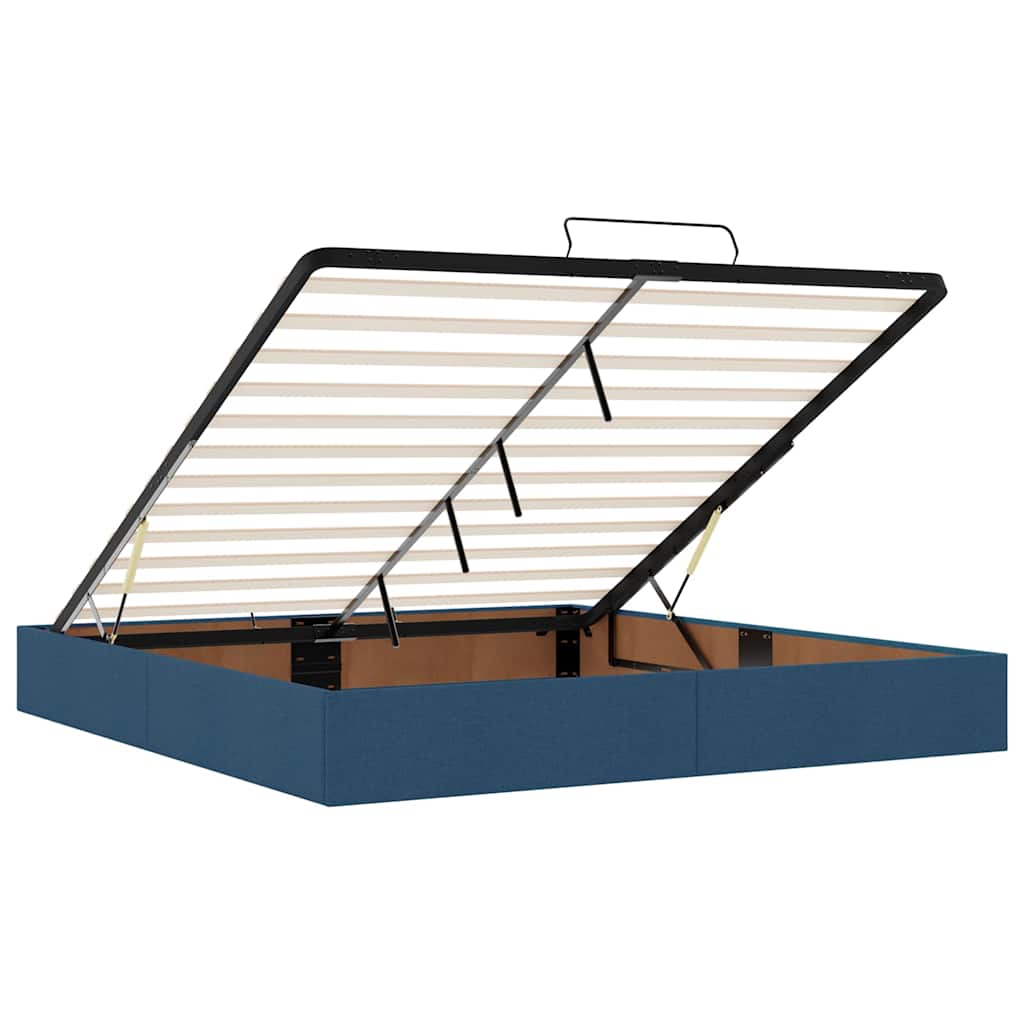 Bedframe zonder matras 160x200 cm stof blauw is nu te koop bij PeponiXL, paradijselijk wonen!