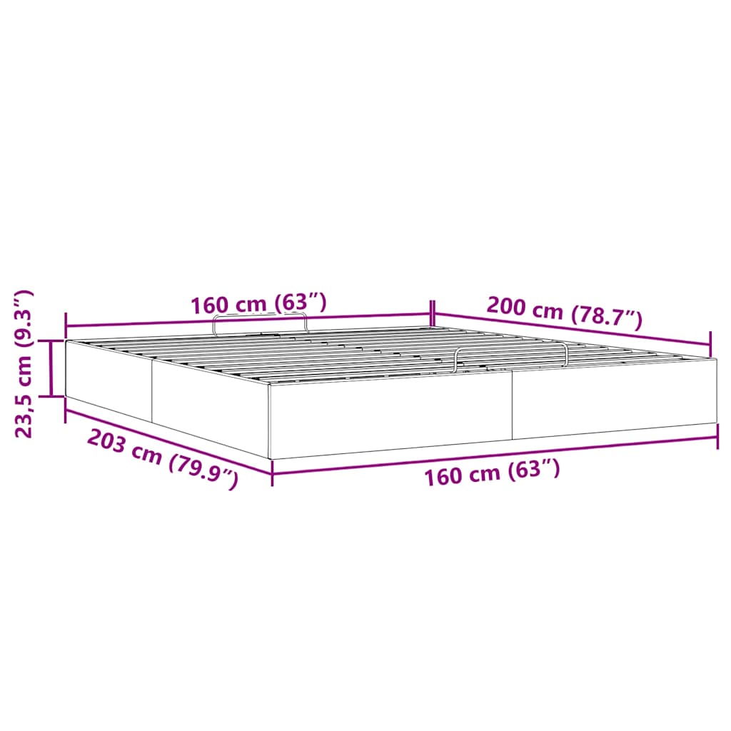 Bedframe zonder matras 160x200 cm stof blauw is nu te koop bij PeponiXL, paradijselijk wonen!