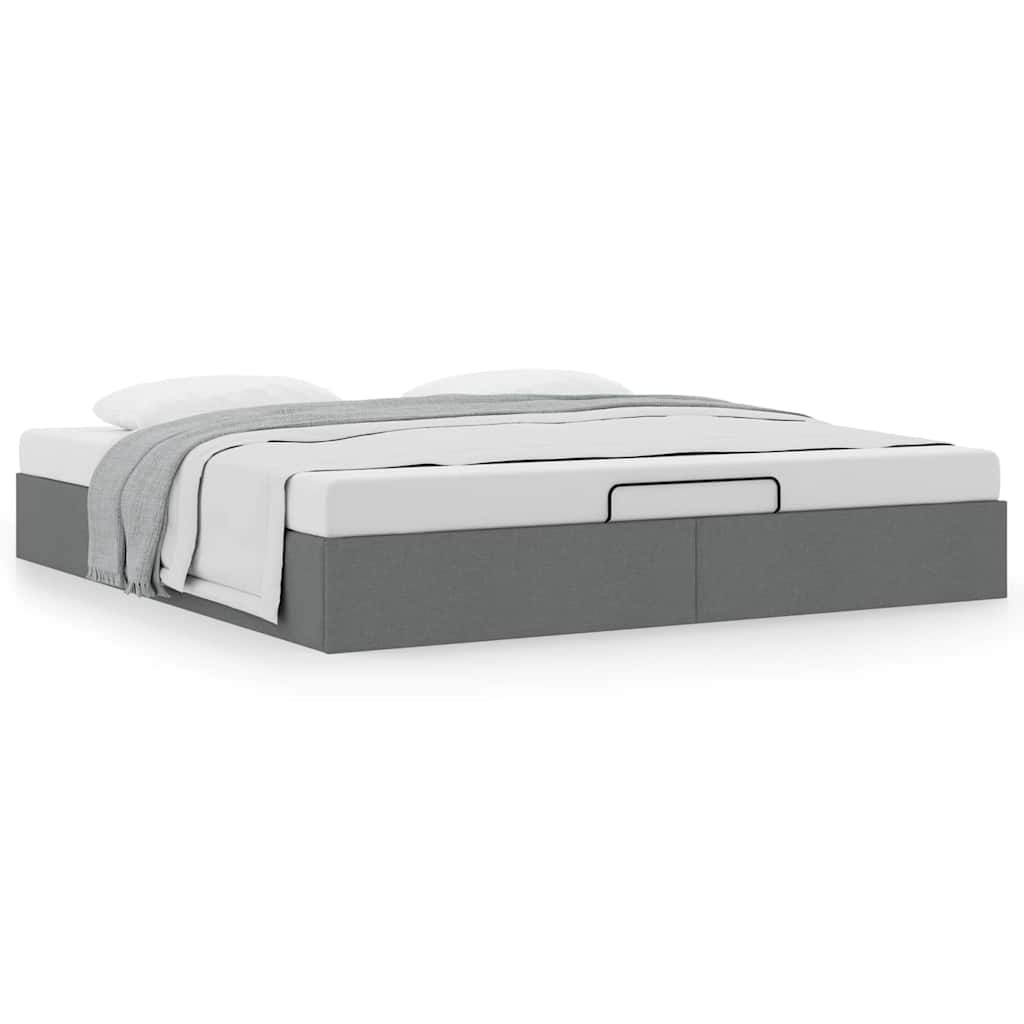 Bedframe zonder matras 180x200 cm stof donkergrijs is nu te koop bij PeponiXL, paradijselijk wonen!