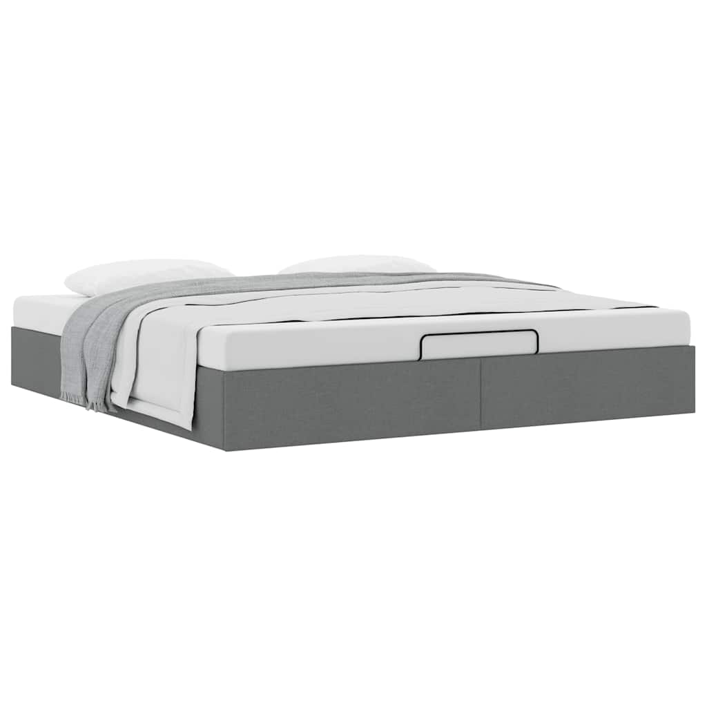 Bedframe zonder matras 180x200 cm stof donkergrijs is nu te koop bij PeponiXL, paradijselijk wonen!