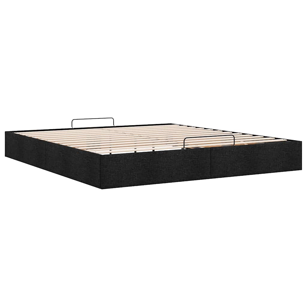 Bedframe zonder matras 180x200 cm stof zwart is nu te koop bij PeponiXL, paradijselijk wonen!