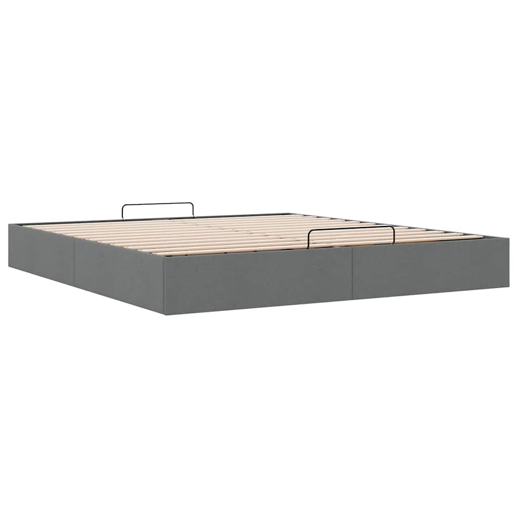 Bedframe zonder matras 200x200 cm stof donkergrijs is nu te koop bij PeponiXL, paradijselijk wonen!